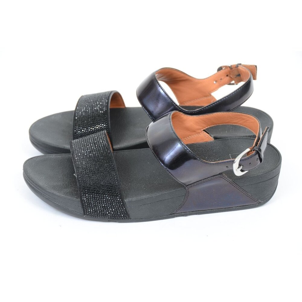 Fitflop Ritzy Womens 10 Slingback Strap Sandals Wedge Platform Footbed Comfort - Picture 2 of 9